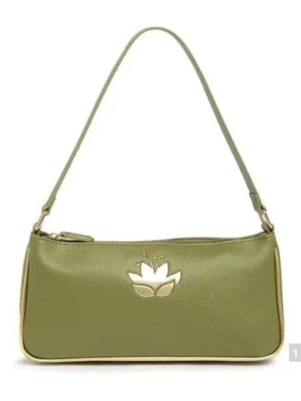 Danielle Nicole Green Gold Princess & The Frog Tiana Baguette Shoulder Bag NWT